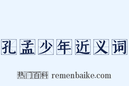 孔孟少年近义词是什么意思的图片